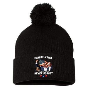 Donald Trump Butler Pennsylvania Never Forget Pom Pom 12in Knit Beanie