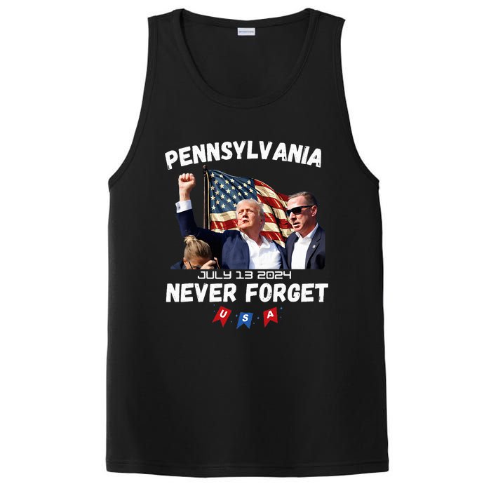 Donald Trump Butler Pennsylvania Never Forget PosiCharge Competitor Tank