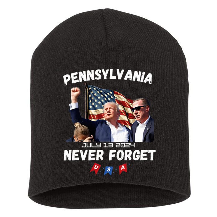 Donald Trump Butler Pennsylvania Never Forget Short Acrylic Beanie