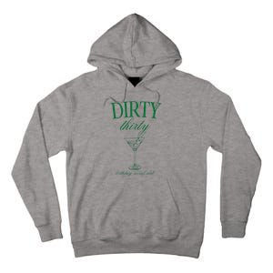 Dirty Thirty Birthday Social Club Retro Green Martini Tall Hoodie