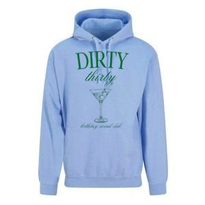 Dirty Thirty Birthday Social Club Retro Green Martini Unisex Surf Hoodie