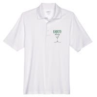 Dirty Thirty Birthday Social Club Retro Green Martini Men's Origin Performance Pique Polo