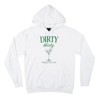 Dirty Thirty Birthday Social Club Retro Green Martini Hoodie