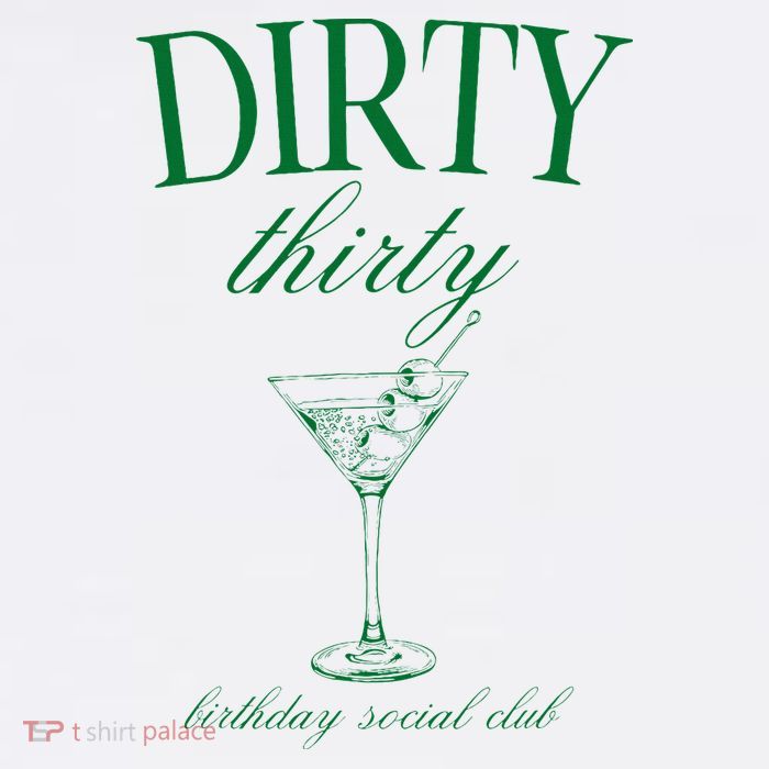 Dirty Thirty Birthday Social Club Retro Green Martini Hoodie