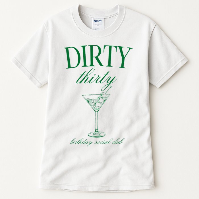 Dirty Thirty Birthday Social Club Retro Green Martini Tall T-Shirt