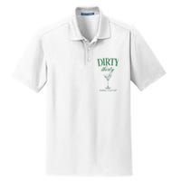 Dirty Thirty Birthday Social Club Retro Green Martini Dry Zone Grid Polo