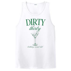 Dirty Thirty Birthday Social Club Retro Green Martini PosiCharge Competitor Tank