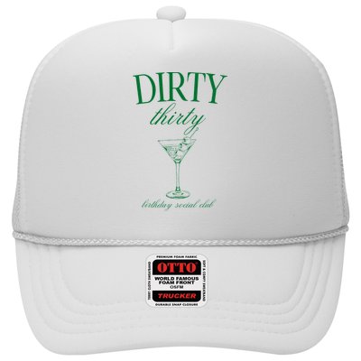 Dirty Thirty Birthday Social Club Retro Green Martini Trucker Hat