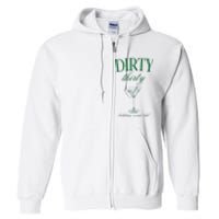 Dirty Thirty Birthday Social Club Retro Green Martini Full Zip Hoodie