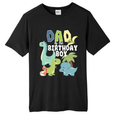 Dinosaurs Theme Birthday Dad Of The Birthday Boy Dinosaur Tall Fusion ChromaSoft Performance T-Shirt