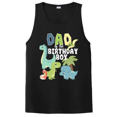 Dinosaurs Theme Birthday Dad Of The Birthday Boy Dinosaur PosiCharge Competitor Tank