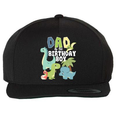 Dinosaurs Theme Birthday Dad Of The Birthday Boy Dinosaur Wool Snapback Cap