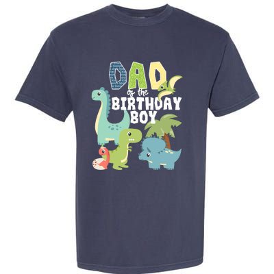 Dinosaurs Theme Birthday Dad Of The Birthday Boy Dinosaur Garment-Dyed Heavyweight T-Shirt