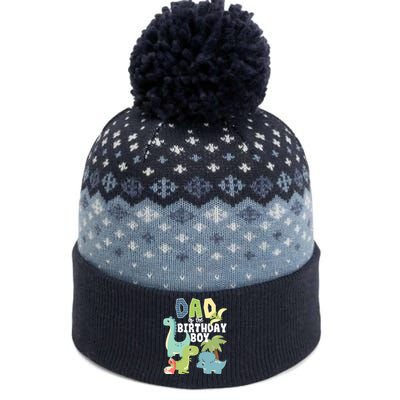 Dinosaurs Theme Birthday Dad Of The Birthday Boy Dinosaur The Baniff Cuffed Pom Beanie