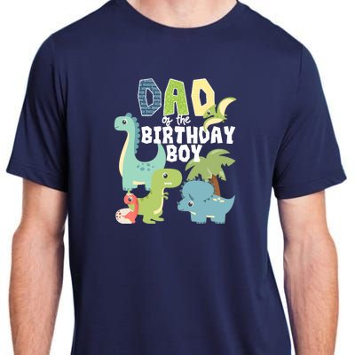 Dinosaurs Theme Birthday Dad Of The Birthday Boy Dinosaur Adult ChromaSoft Performance T-Shirt