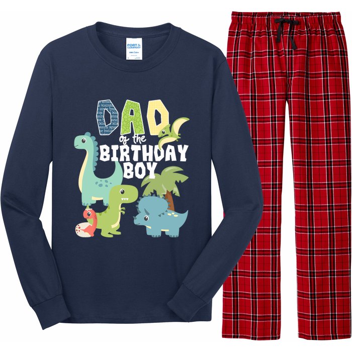 Dinosaurs Theme Birthday Dad Of The Birthday Boy Dinosaur Long Sleeve Pajama Set