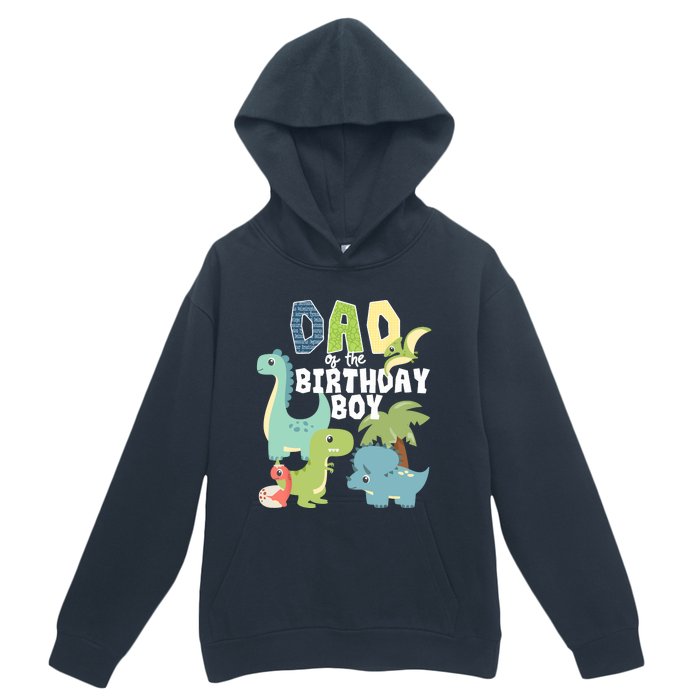 Dinosaurs Theme Birthday Dad Of The Birthday Boy Dinosaur Urban Pullover Hoodie