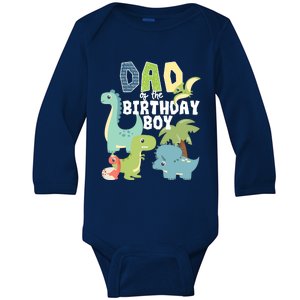 Dinosaurs Theme Birthday Dad Of The Birthday Boy Dinosaur Baby Long Sleeve Bodysuit