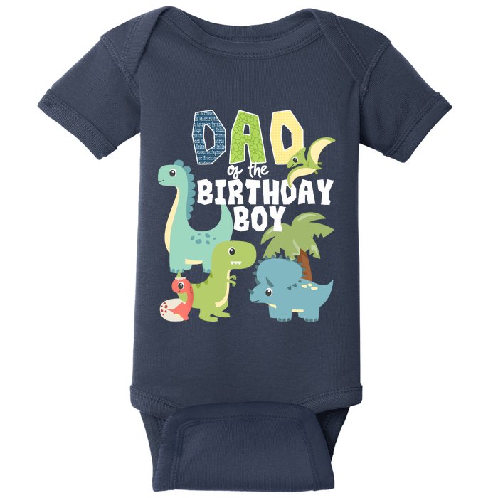 Dinosaurs Theme Birthday Dad Of The Birthday Boy Dinosaur Baby Bodysuit