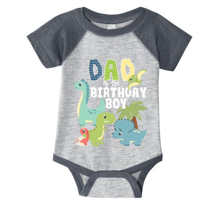 Dinosaurs Theme Birthday Dad Of The Birthday Boy Dinosaur Infant Baby Jersey Bodysuit