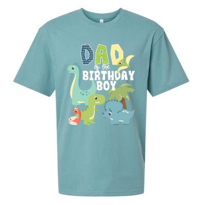 Dinosaurs Theme Birthday Dad Of The Birthday Boy Dinosaur Sueded Cloud Jersey T-Shirt