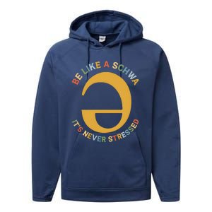 Dyslexia Teacher Be Like A Schwa Its Never Stressed Performance Fleece Hoodie