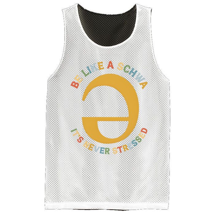 Dyslexia Teacher Be Like A Schwa Its Never Stressed Mesh Reversible Basketball Jersey Tank