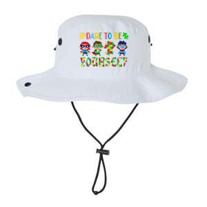 Dare To Be Yours Autism Awareness Superheroes Gift Legacy Cool Fit Booney Bucket Hat