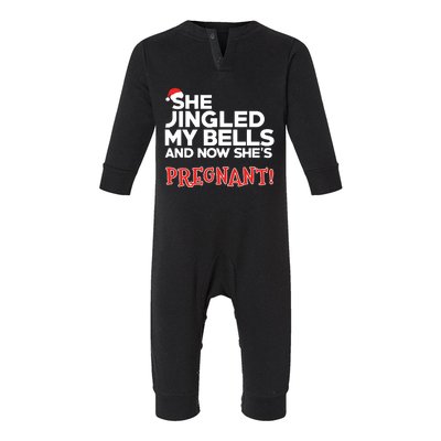 Dad To Be Funny Christmas Pregnancy Announcement Infant Fleece One Piece