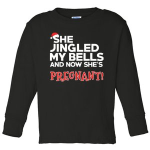 Dad To Be Funny Christmas Pregnancy Announcement Toddler Long Sleeve Shirt