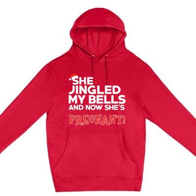 Dad To Be Funny Christmas Pregnancy Announcement Premium Pullover Hoodie