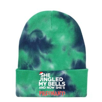 Dad To Be Funny Christmas Pregnancy Announcement Tie Dye 12in Knit Beanie