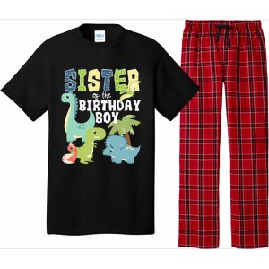 Dinosaurs Theme Birthday Sister Of The Birthday Boy Dinosaur Pajama Set