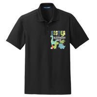 Dinosaurs Theme Birthday Sister Of The Birthday Boy Dinosaur Dry Zone Grid Polo