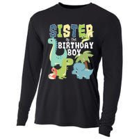 Dinosaurs Theme Birthday Sister Of The Birthday Boy Dinosaur Cooling Performance Long Sleeve Crew