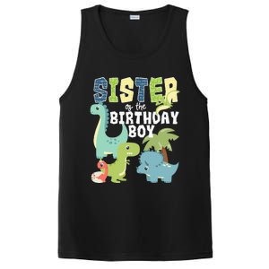 Dinosaurs Theme Birthday Sister Of The Birthday Boy Dinosaur PosiCharge Competitor Tank