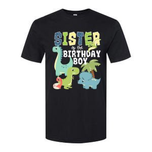 Dinosaurs Theme Birthday Sister Of The Birthday Boy Dinosaur Softstyle CVC T-Shirt