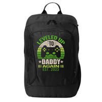 Daddy To Be Again Leveled Up To Daddy Gift Cute Gift City Backpack