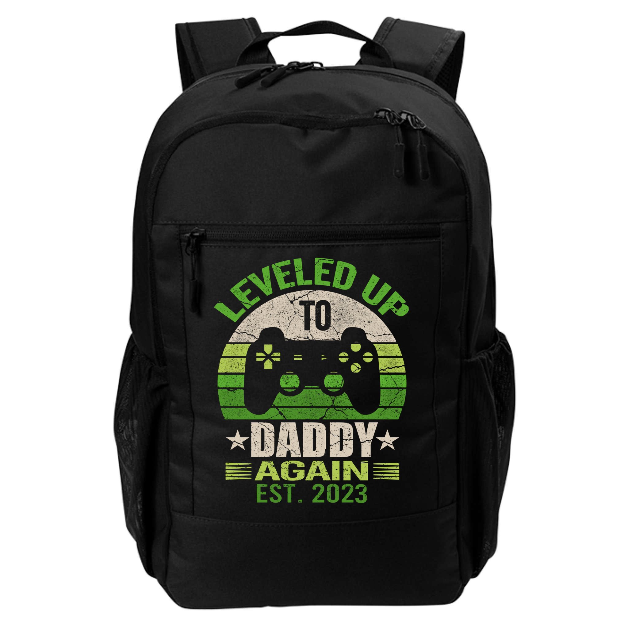 Daddy To Be Again Leveled Up To Daddy Gift Cute Gift Backpack