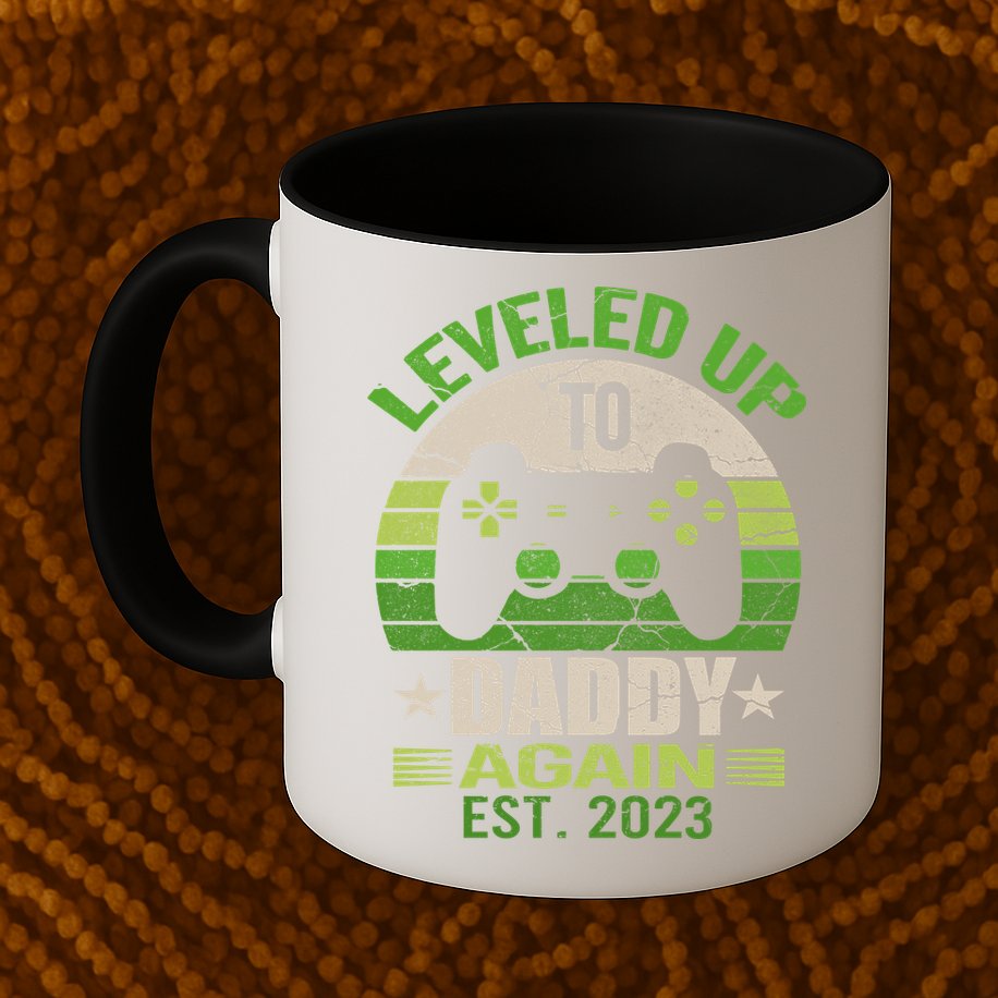 Daddy To Be Again Leveled Up To Daddy Gift Cute Gift Mug