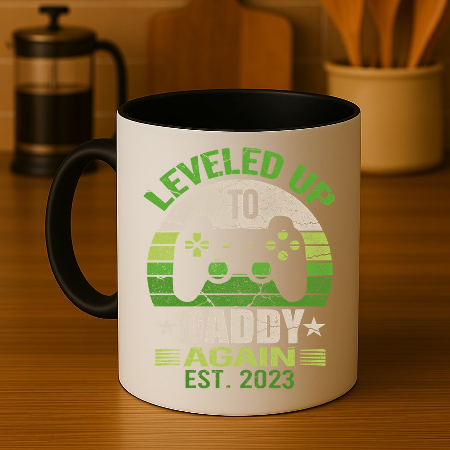 Daddy To Be Again Leveled Up To Daddy Gift Cute Gift Mug
