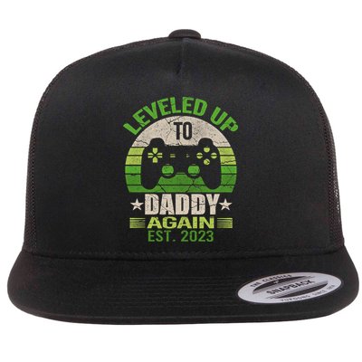 Daddy To Be Again Leveled Up To Daddy Gift Cute Gift Flatbill Hat