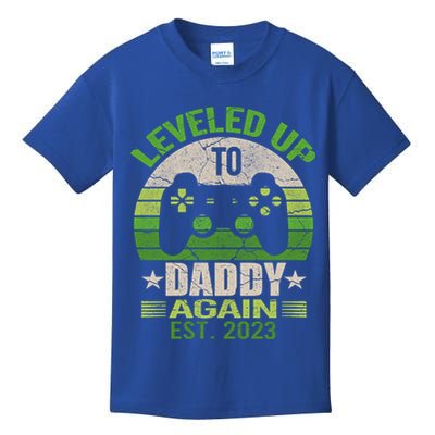 Daddy To Be Again Leveled Up To Daddy Gift Cute Gift Kids T-Shirt