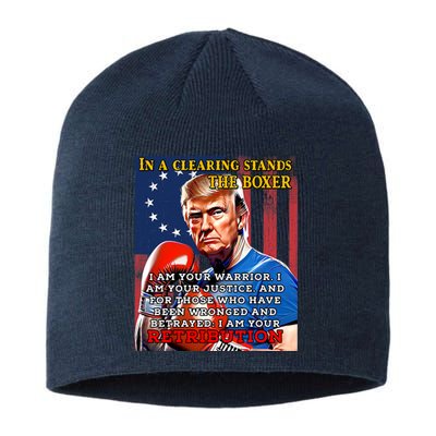 Donald Trump Boxer Indicted Jail Arrest Trump Mugshot Sustainable Beanie