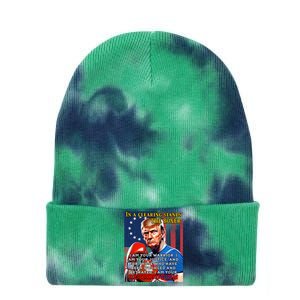 Donald Trump Boxer Indicted Jail Arrest Trump Mugshot Tie Dye 12in Knit Beanie