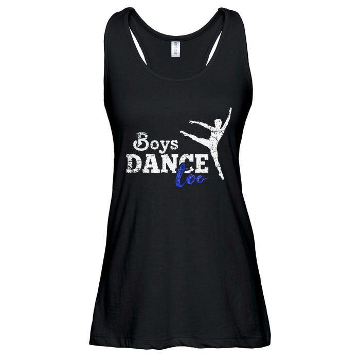 Dance Too Ballet Dancer I Funny Men Dancer Gift Ladies Essential Flowy Tank