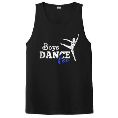 Dance Too Ballet Dancer I Funny Men Dancer Gift PosiCharge Competitor Tank