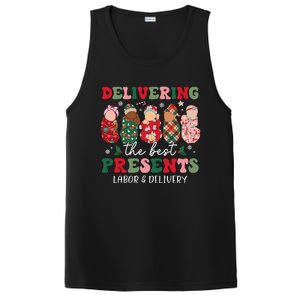 Delivering The Best Presents Labor Delivery Nurse Christmas PosiCharge Competitor Tank