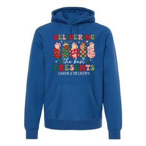 Delivering The Best Presents Labor Delivery Nurse Christmas Premium Hoodie