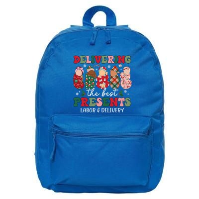 Delivering The Best Presents Labor Delivery Nurse Christmas 16 in Basic Backpack